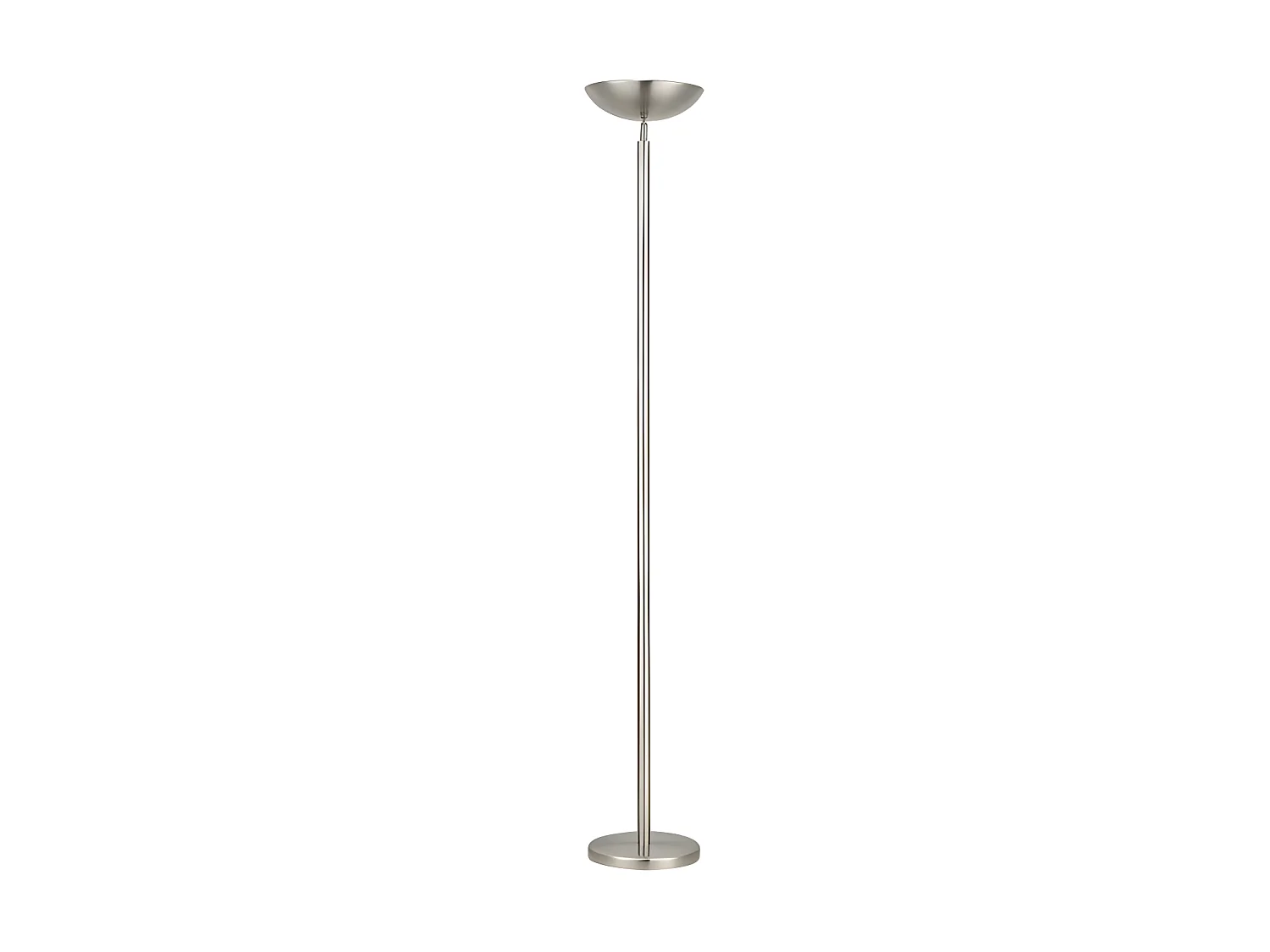 Nouveauté en Luyten Lampadaire Luyten satin nickel avec deux lumières FABRILAMP