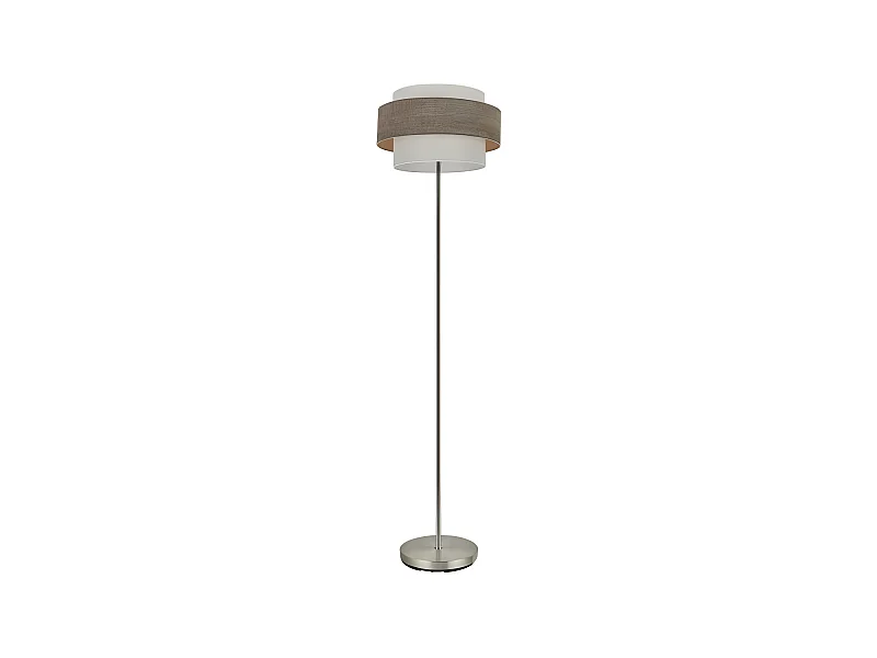 Lampe à pied 1 lumière modèle Myriam couleur Bois Gris FABRILAMP