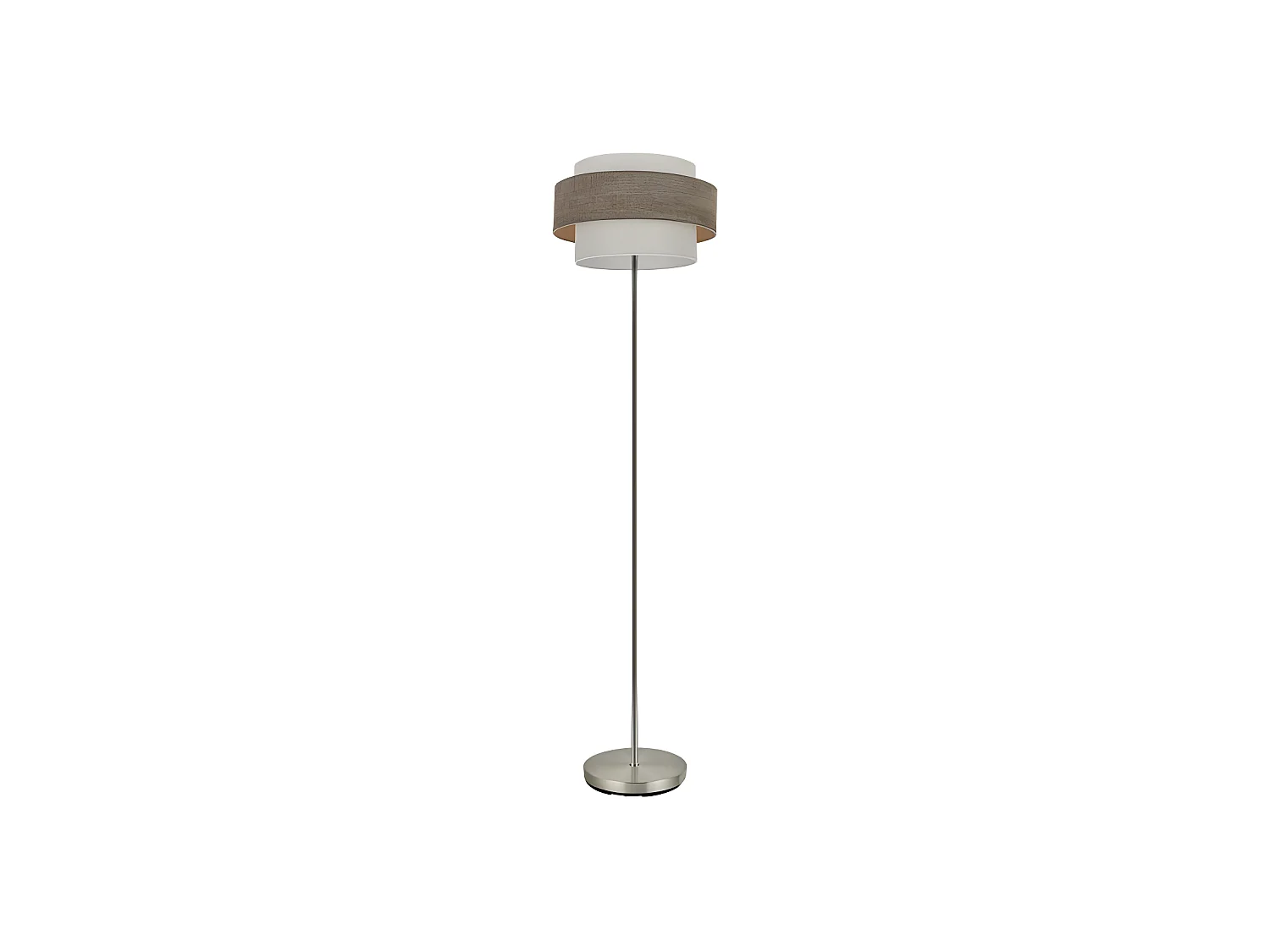 Lampara De Pie De 1luz Modelo Myriam Color Madera Gris
