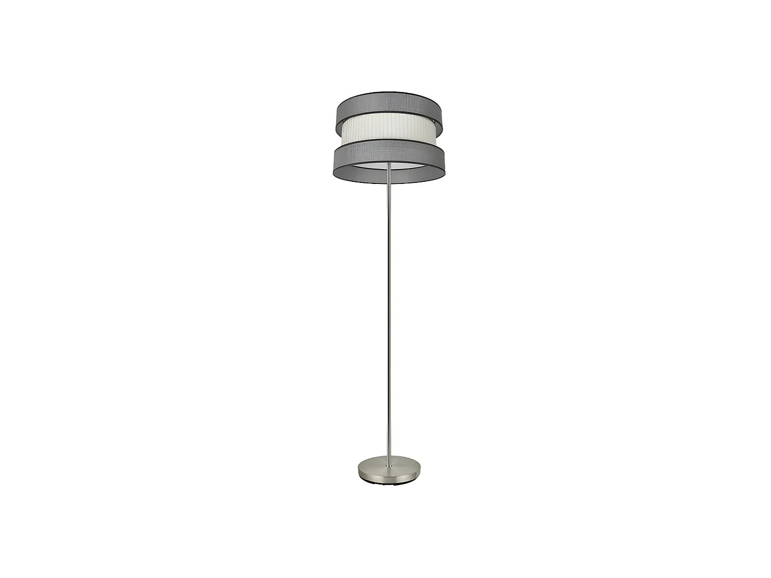 Pie Salon gris-beige avec cadre en nickel Home FABRILAMP