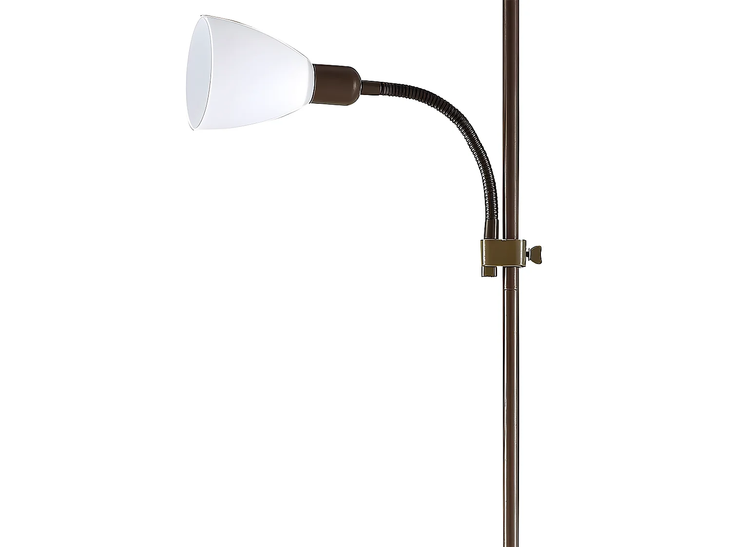 Pied de salon marron Rilon avec point de lecture FABRILAMP