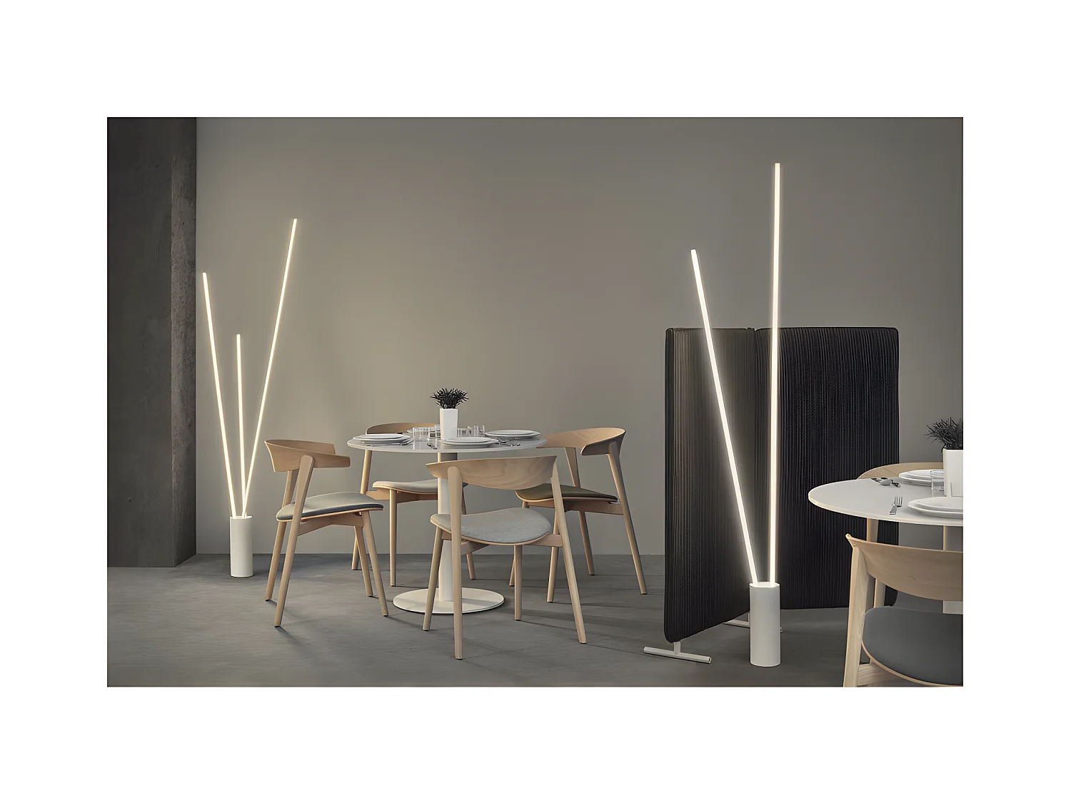 Pied de salon noir LED 44w Dimable VERTICAL MANTRA