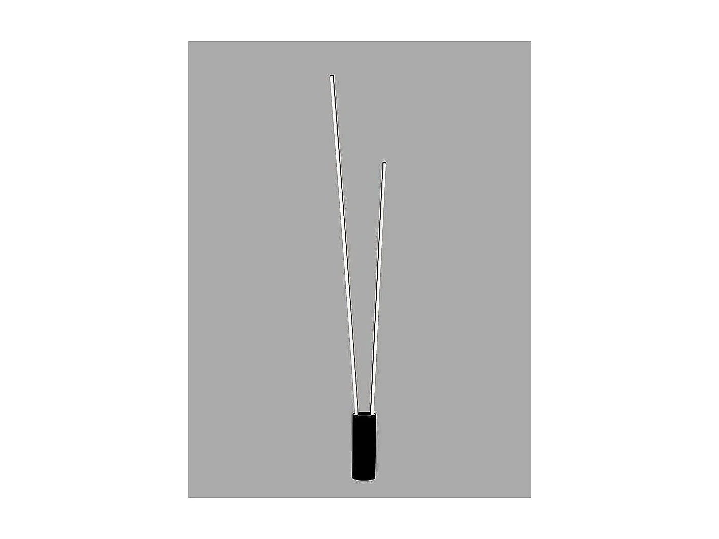 Pied de salon noir LED 44w Dimable VERTICAL MANTRA