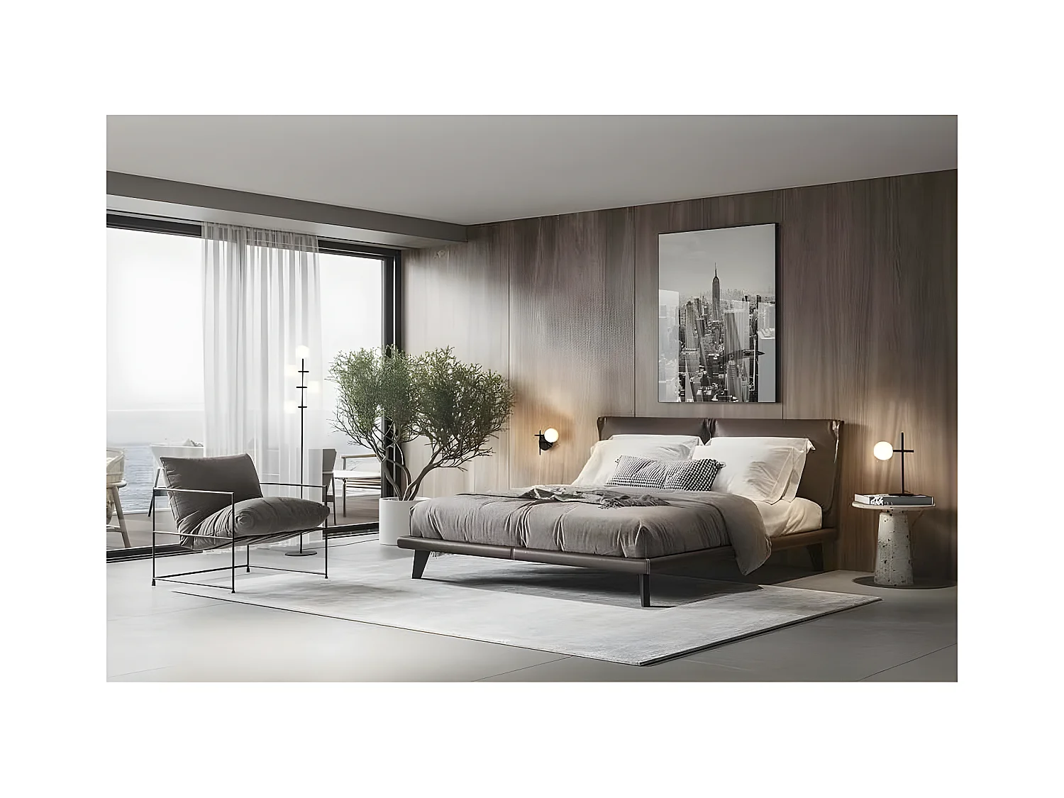 Modèle de pied de salon CELLAR couleur noire avec tulipes sphériques MANTRA