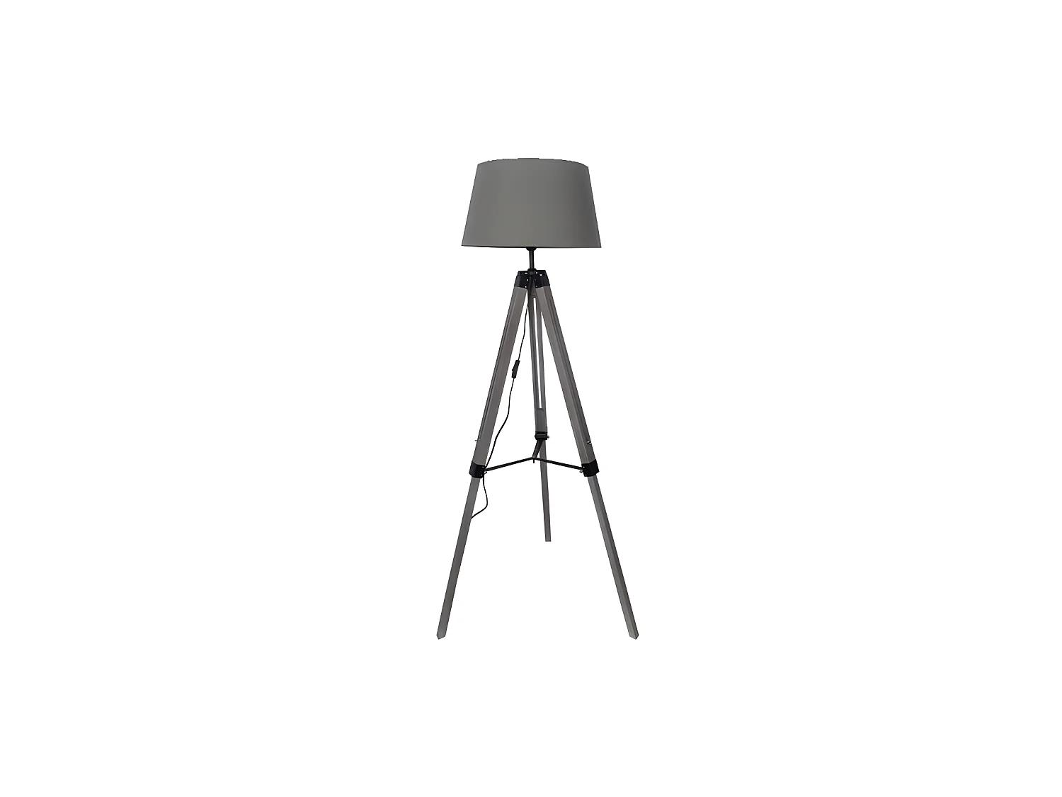 Pied Salon RÉGLABLE modèle Julen couleur Bois Gris / noir FABRILAMP