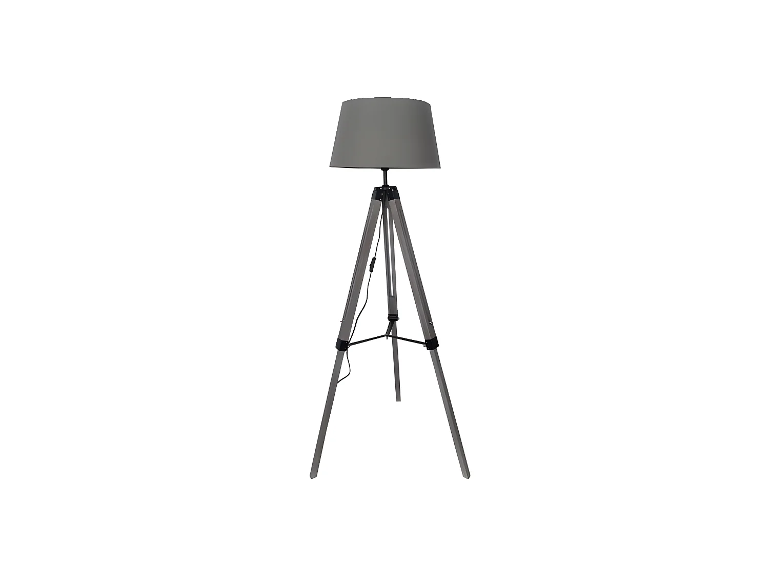 Pied Salon RÉGLABLE modèle Julen couleur Bois Gris / noir FABRILAMP