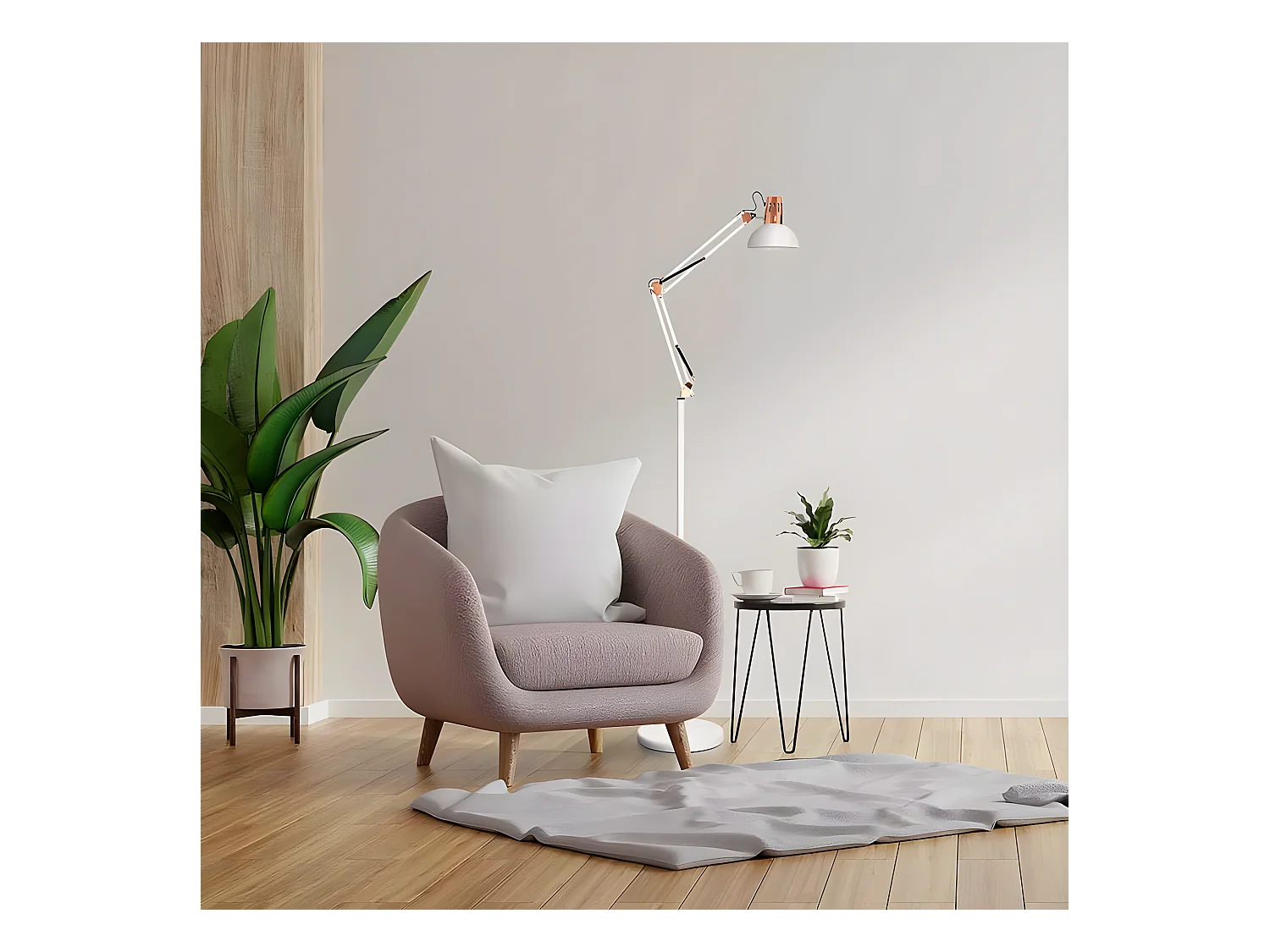 Lampada da sole formato Flexo RUTILO nero FABRILAMP