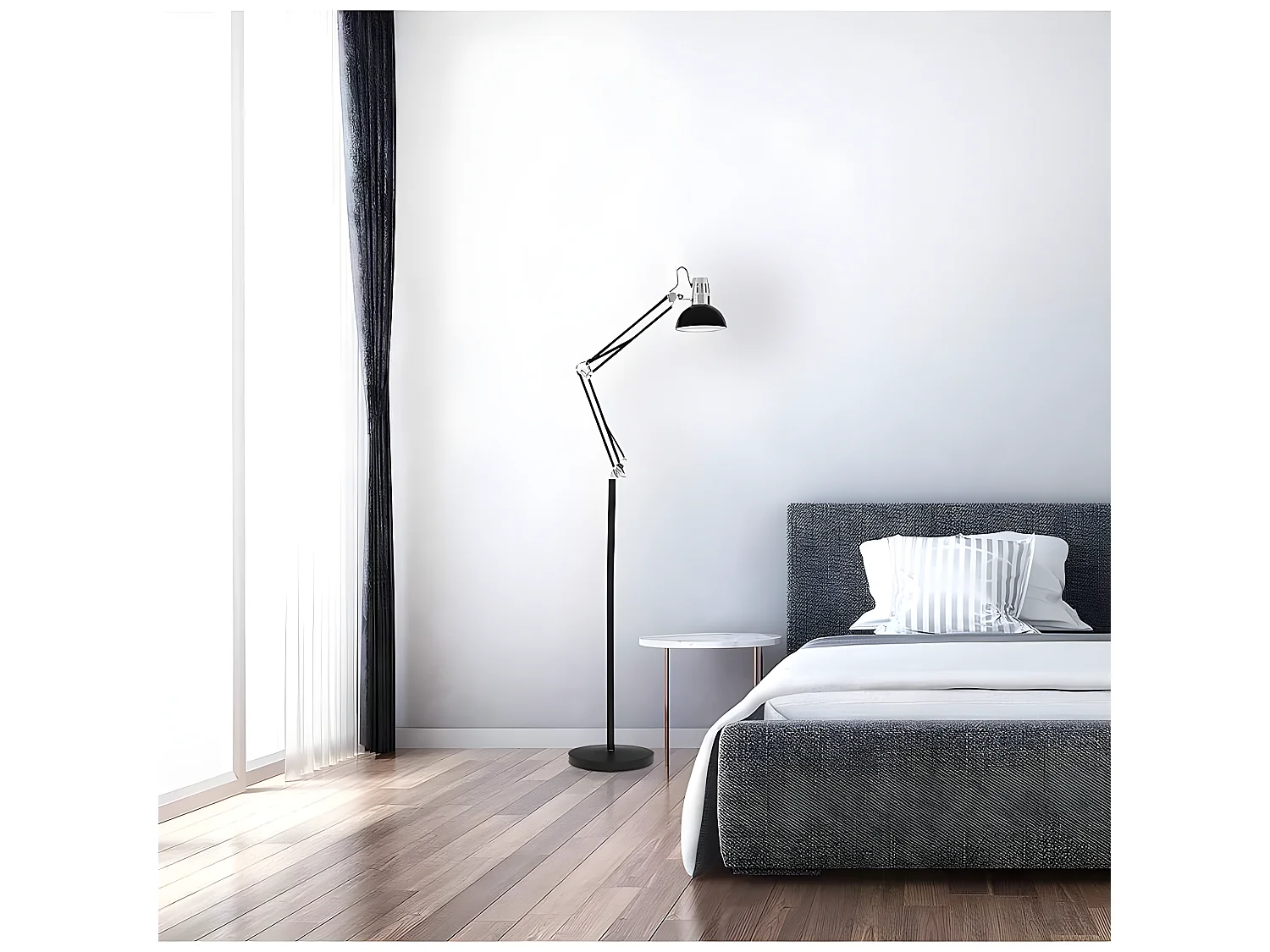 Lampada da sole formato Flexo RUTILO nero FABRILAMP