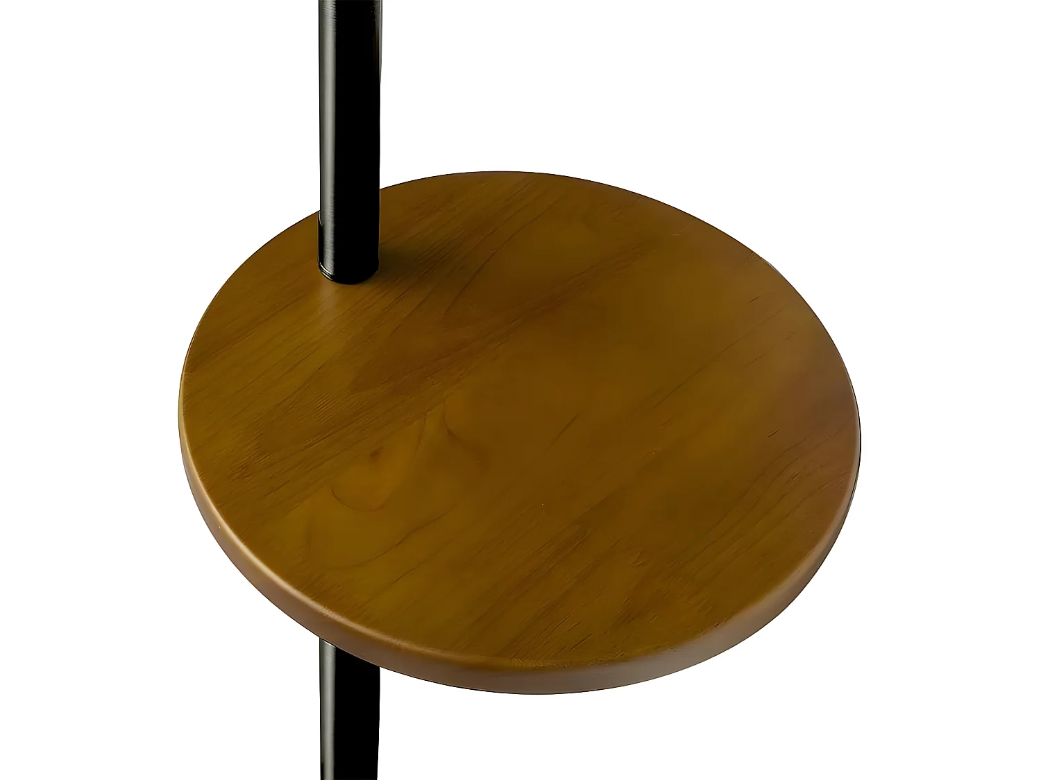 Foot Salon noir modèle STEEL avec table aux. FABRILAMP