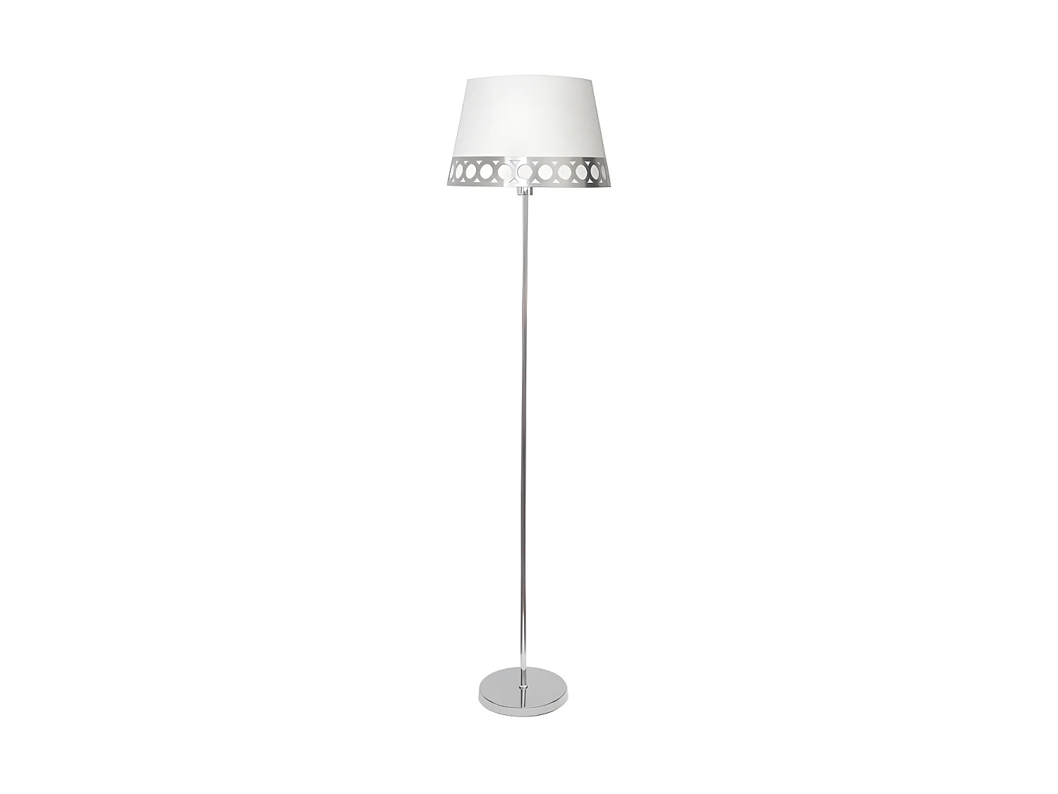Lampada a pedale Salon Dalia 1xe27 Bianco/argento di FABRILAMP.