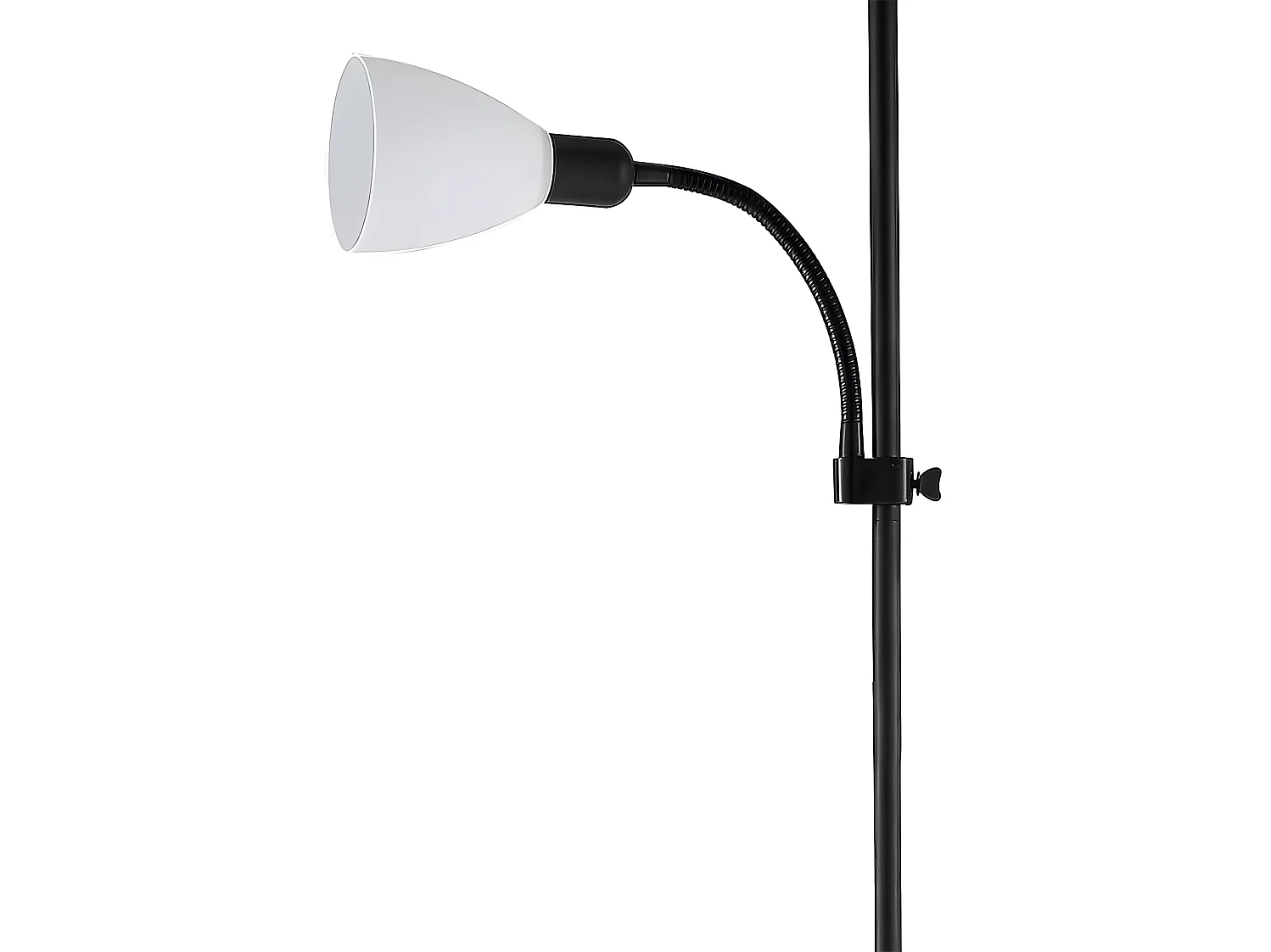 Pied de salon noir modèle RILON avec point de lecture FABRILAMP