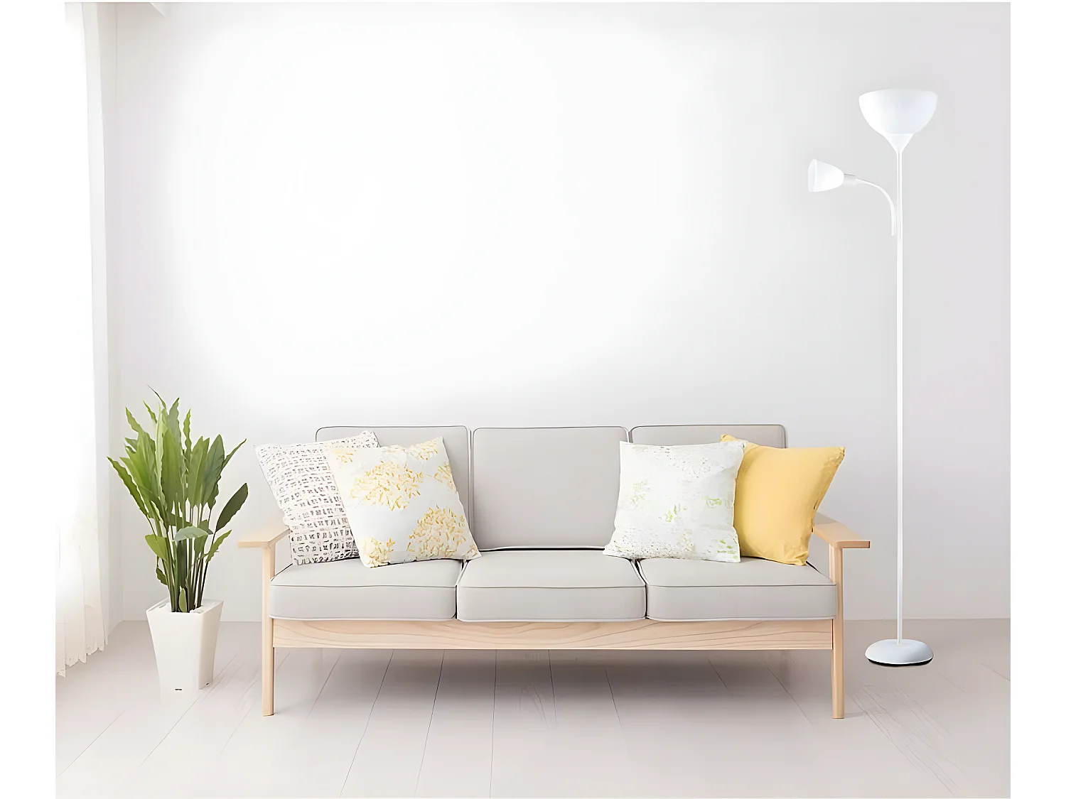 Novità nella lampada Rigel Parlor Pie bianca con punto lettore FABRILAMP