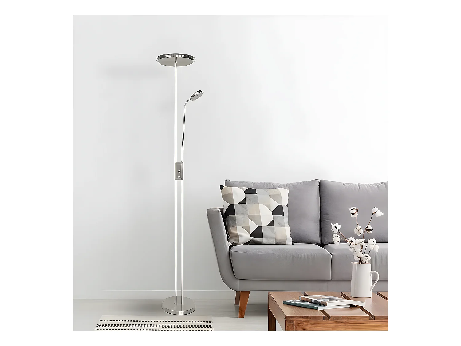 Salon Foot modèle en cuir ANTARES avec point de lecture Fabrilampreg.Intensité Et mémoire