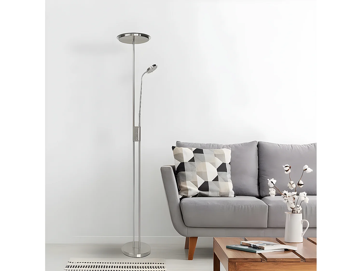 Salon Foot modèle en cuir ANTARES avec point de lecture Fabrilampreg.Intensité Et mémoire