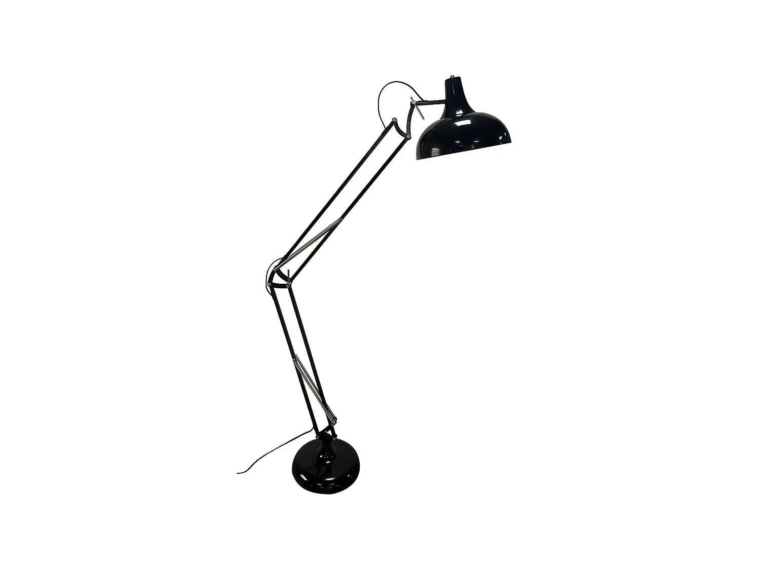 Lampe à pied articulable modèle Malik Black FABRILAMP