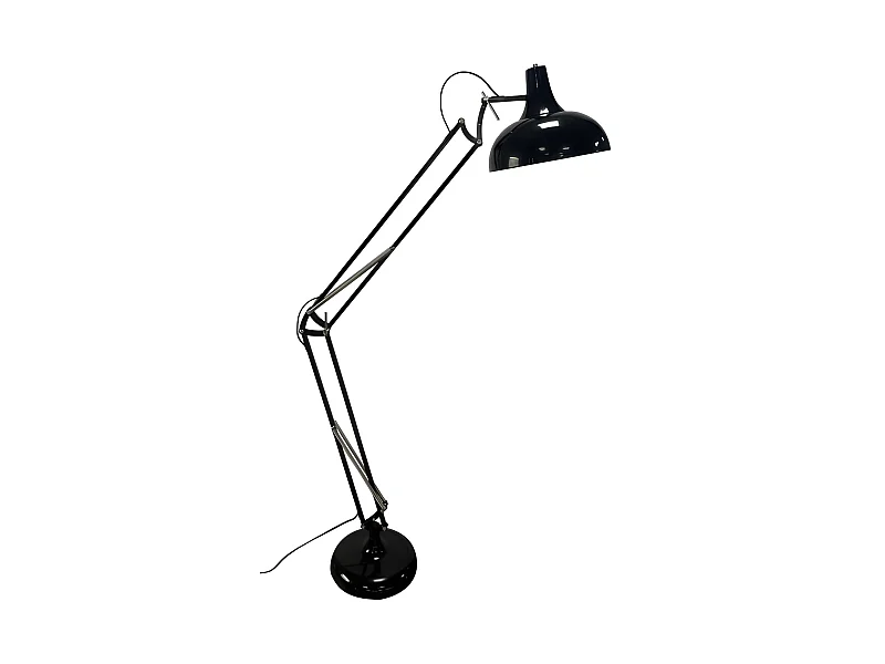 Lampe à pied articulable modèle Malik Black FABRILAMP