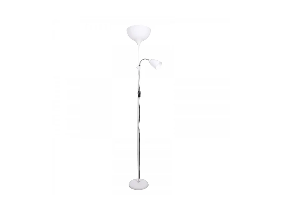 Lampara De Pie Con Doble Iluminacion Modelo  Varese Blanco