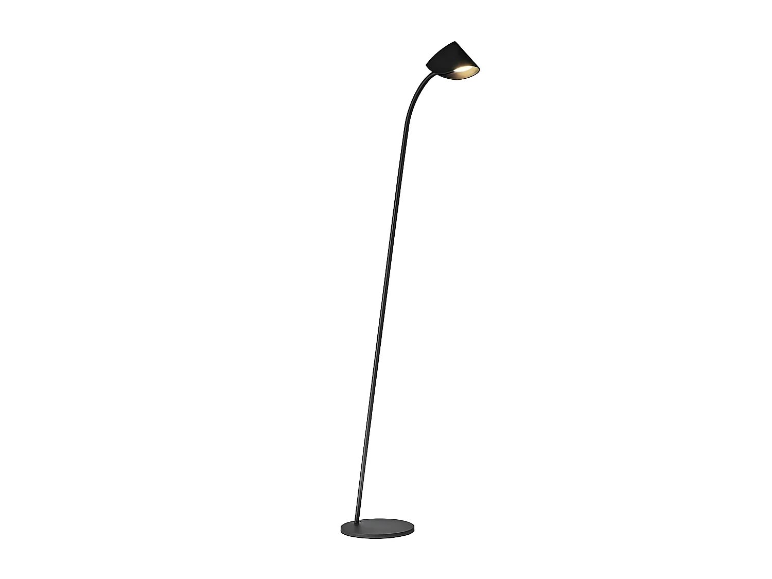 Lampe à pied modèle CAPUCCINA noir led intégrée MANTRA