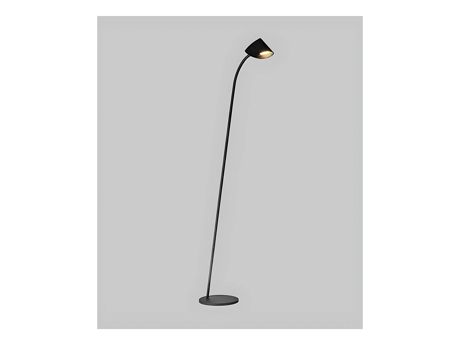 Lampe à pied modèle CAPUCCINA noir led intégrée MANTRA
