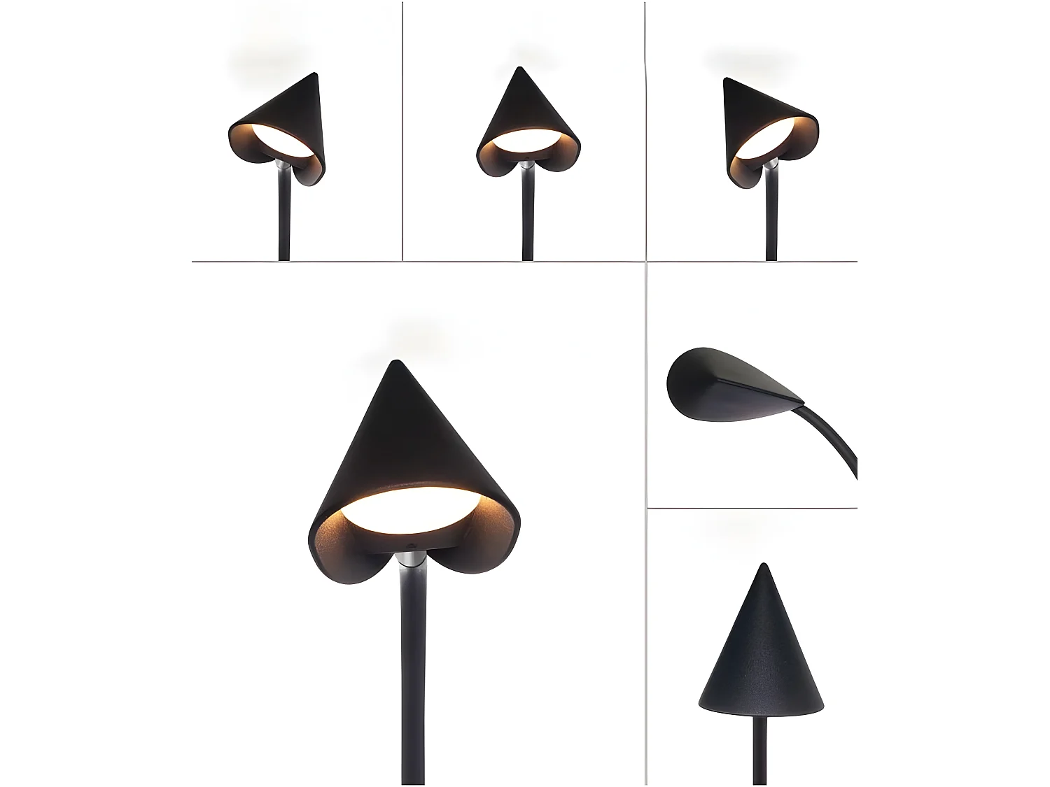 Lampe à pied modèle CAPUCCINA noir led intégrée MANTRA