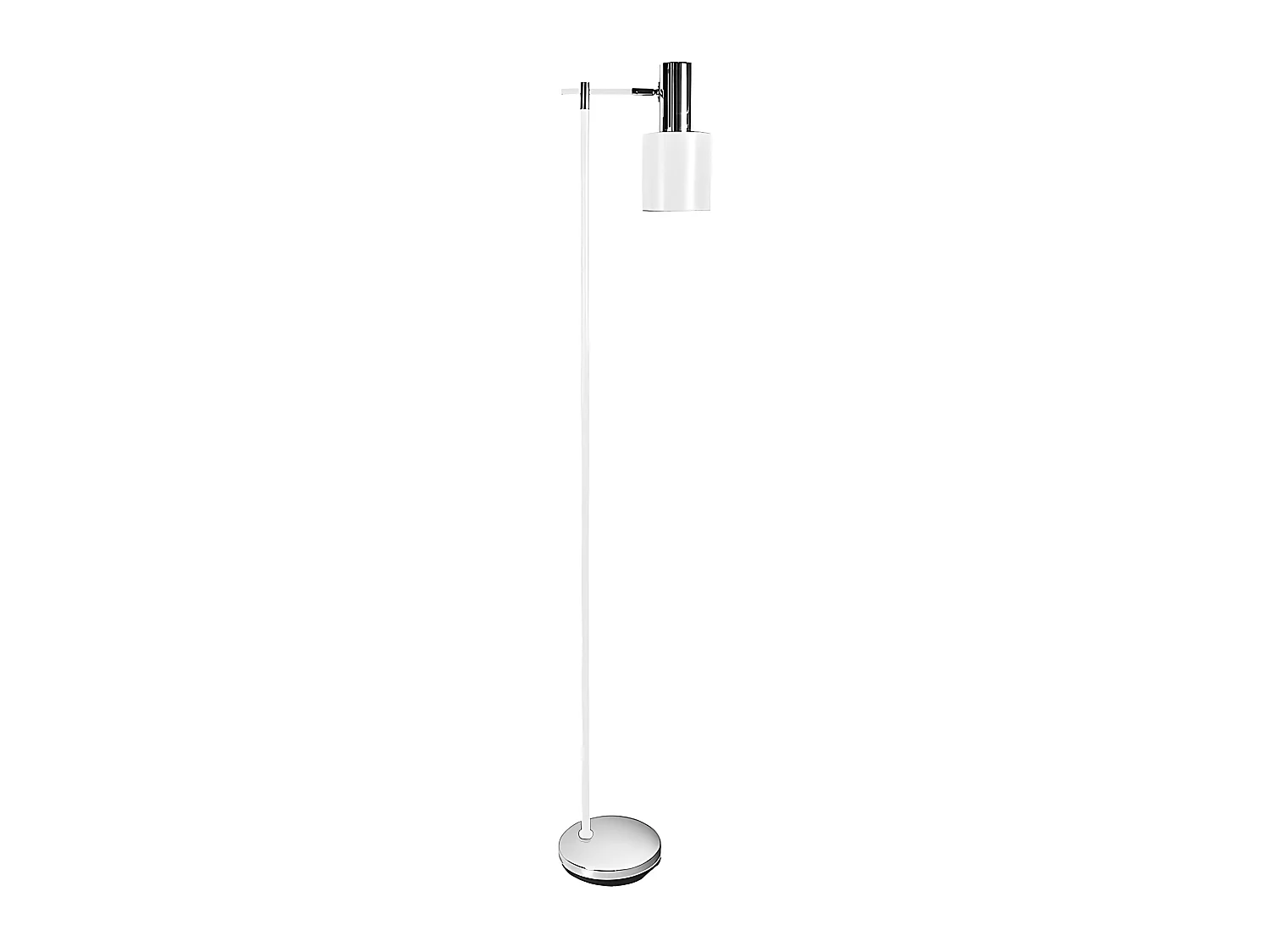 Lampe de pied CYGNI blanche avec mise au point réglable FABRILAMP
