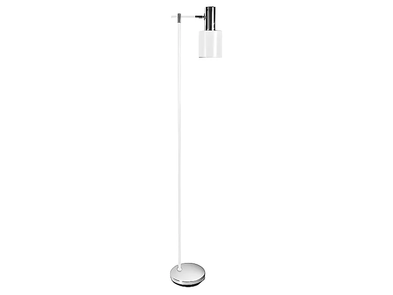 Lampe de pied CYGNI blanche avec mise au point réglable FABRILAMP