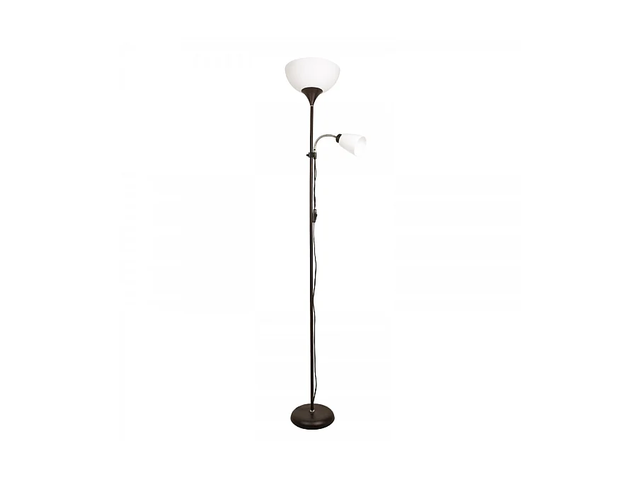 Lampadaire marron de la série VARESE avec double éclairage INTERLUSA