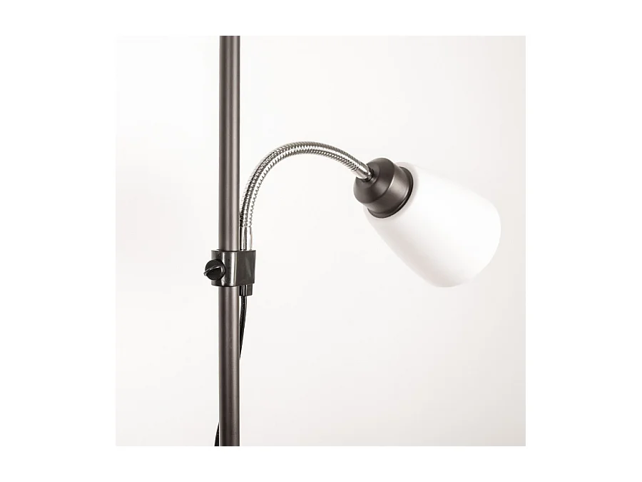 Lampadaire marron de la série VARESE avec double éclairage INTERLUSA