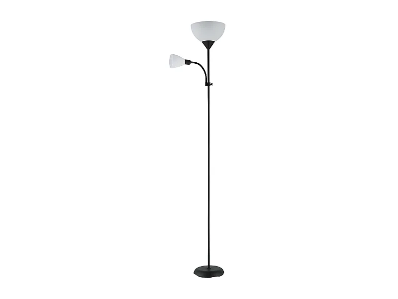 Lampe de pied de salon noire modèle RIGEL avec point réglable FABRILAMP
