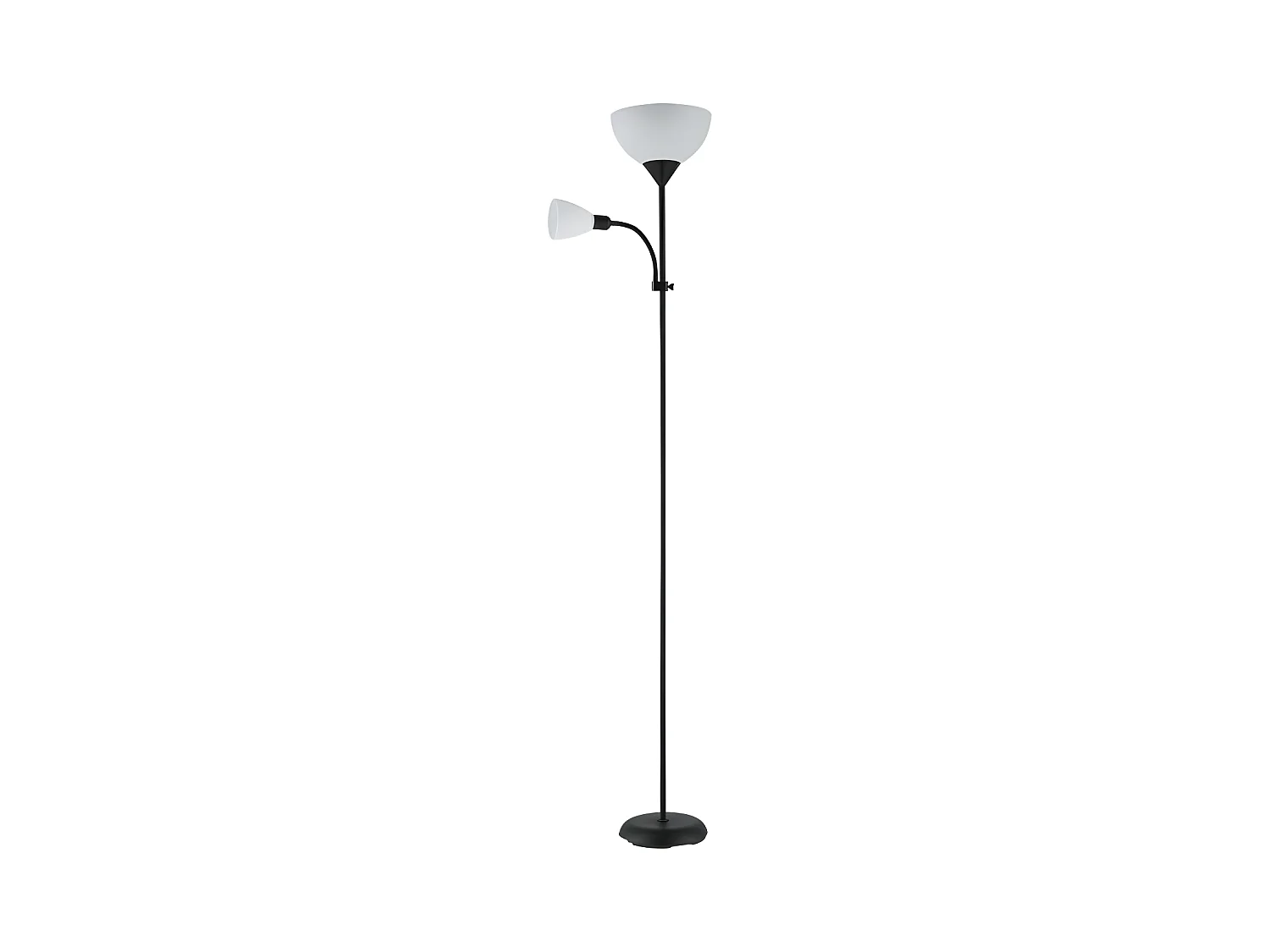 Lampe de pied de salon noire modèle RIGEL avec point réglable FABRILAMP
