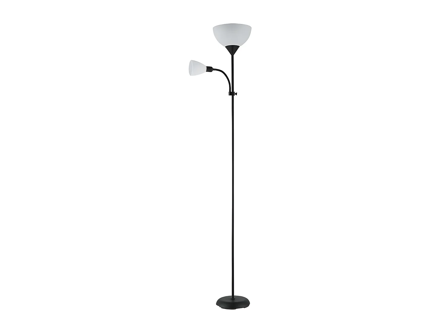Lampe de pied de salon noire modèle RIGEL avec point réglable FABRILAMP