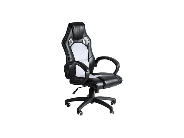 Silla Gaming Pro - Blanco y Negro - Máxima Ergonomía - Ideal para sesiones de Gaming