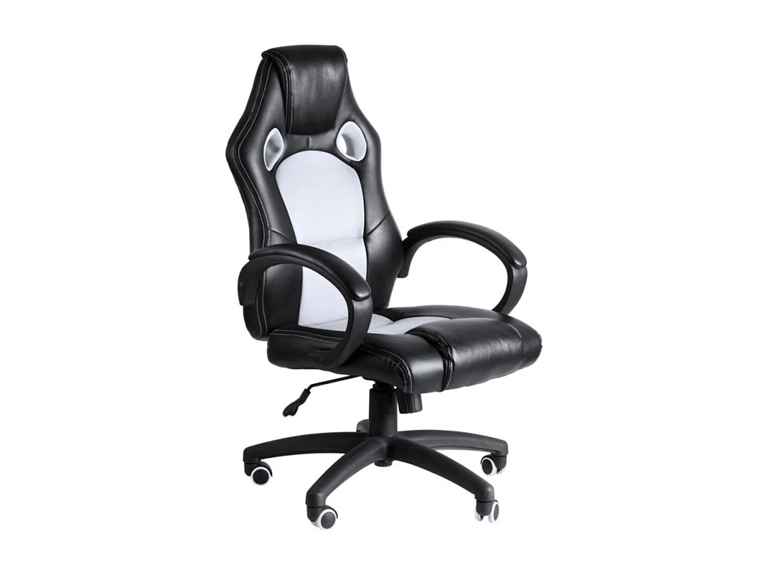 Silla Gaming Pro - Blanco y Negro - Máxima Ergonomía - Ideal para sesiones de Gaming