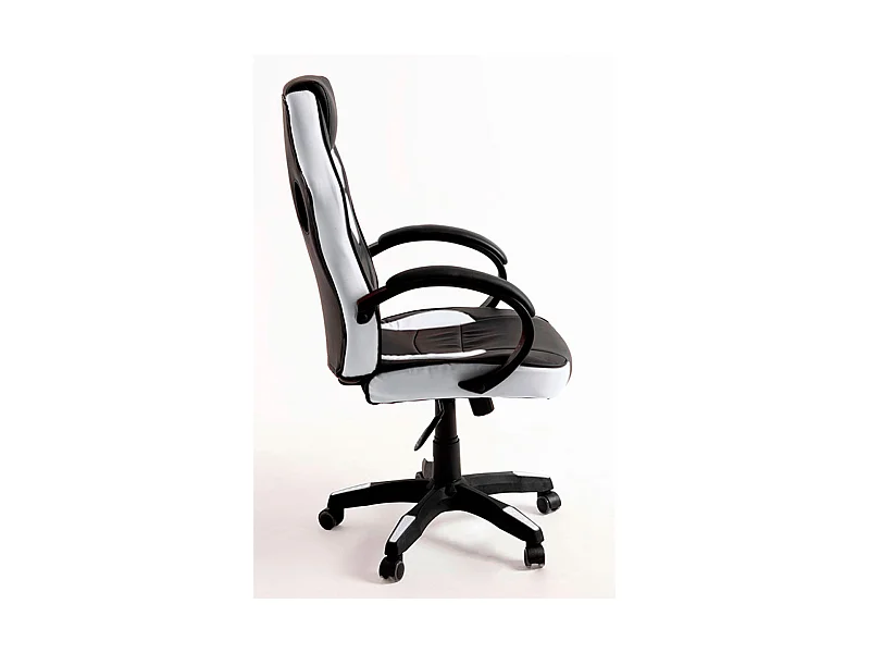 Silla Gaming Boss - Blanco y Negro - Máxima Ergonomía - Ideal para sesiones de Gaming