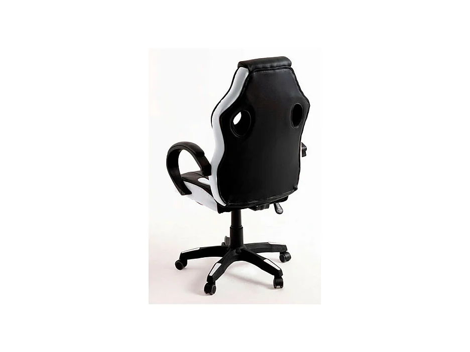 Silla Gaming Boss - Blanco y Negro - Máxima Ergonomía - Ideal para sesiones de Gaming