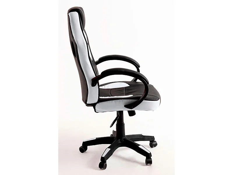 Silla Gaming Boss - Blanco y Negro - Máxima Ergonomía - Ideal para sesiones de Gaming