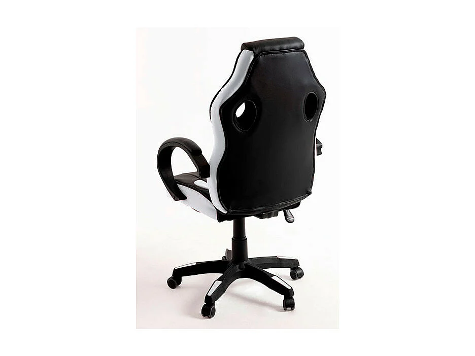 Silla Gaming Boss - Blanco y Negro - Máxima Ergonomía - Ideal para sesiones de Gaming