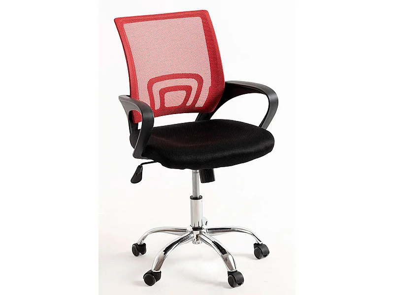 Silla de Oficina Rojo y Negra Midi Pro - Máxima Ergonomía - Ideal para Escritorio y Gaming