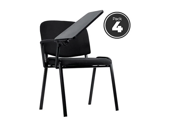 Pack 4 Sillas de Oficina sin ruedas ni brazos Ofis con Pala - Máxima Ergonomía - Ideal para Escritorio y Gaming