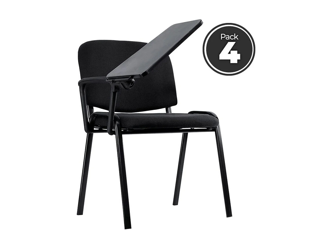 Pack 4 Sillas de Oficina sin ruedas ni brazos Ofis con Pala - Máxima Ergonomía - Ideal para Escritorio y Gaming