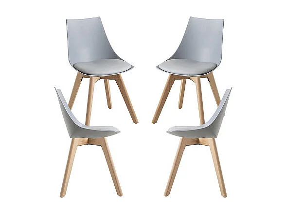 Packs Sillas Comedor - Pack 4 Sillas Blok - Gris claro