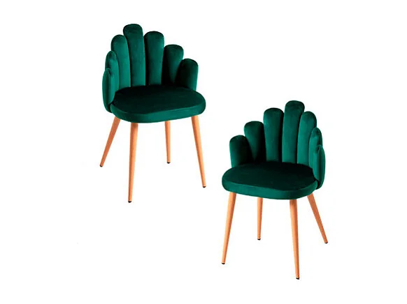 Packs Sillas Comedor - Pack 2 Sillas Hand Terciopelo - Verde