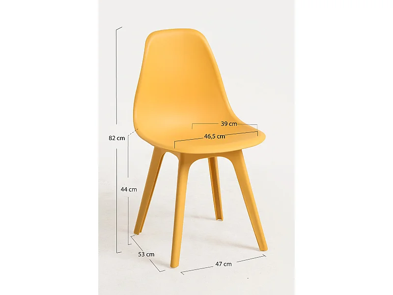 Sillas Comedor - Silla Kelen Suprym - Amarillo