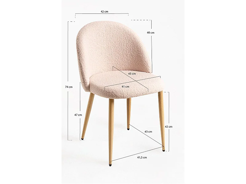 Packs Sillas Comedor - Pack 4 Sillas Vint Borreguito - Beige