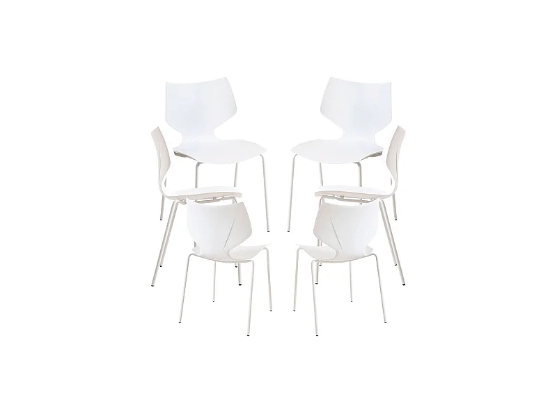 Packs Sillas Comedor - Pack 6 Sillas Plecy - Blanco