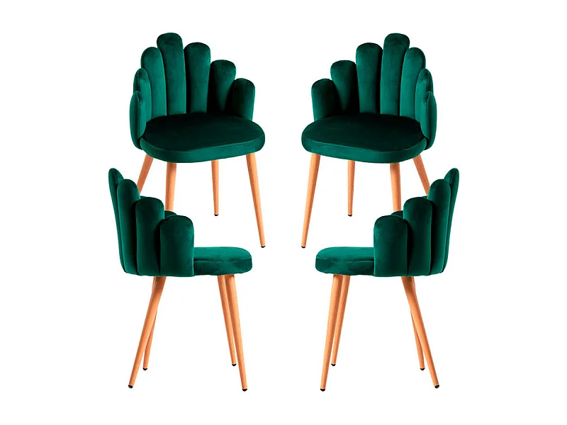 Packs Sillas Comedor - Pack 4 Sillas Hand Terciopelo - Verde