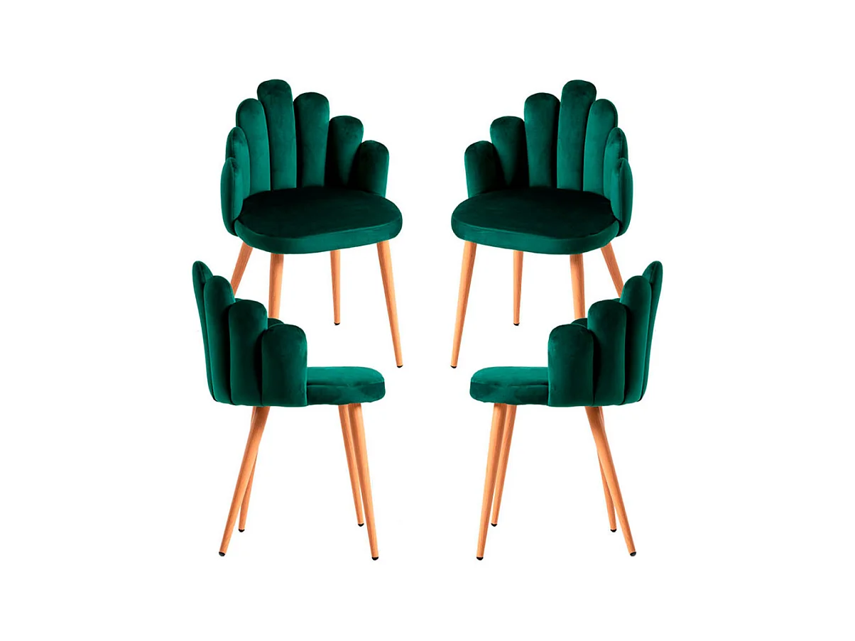 Packs Sillas Comedor - Pack 4 Sillas Hand Terciopelo - Verde
