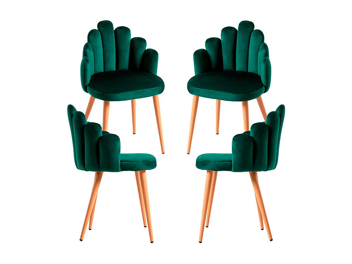 Packs Sillas Comedor - Pack 4 Sillas Hand Terciopelo - Verde