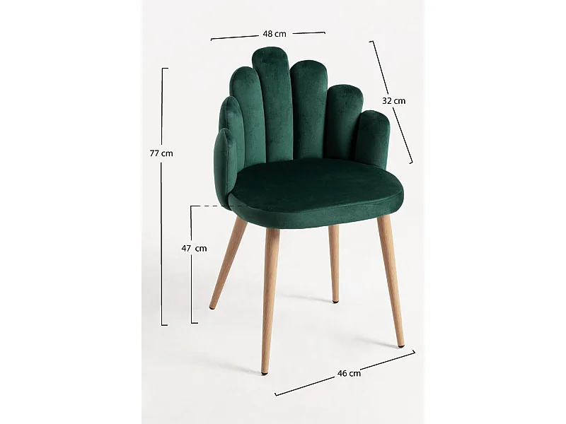 Packs Sillas Comedor - Pack 4 Sillas Hand Terciopelo - Verde
