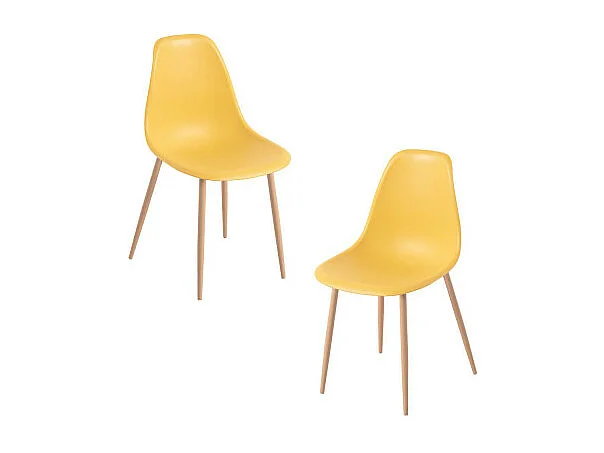 Packs Sillas Comedor - Pack 2 Sillas Mykle - Amarillo